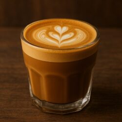 Kawa cortado w szklance